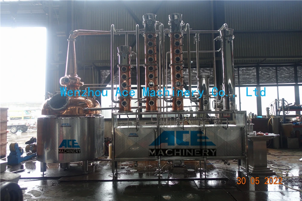 200L 500L 1000L 1500L Whisky Distiller Red Copper Alembic Moonshine Still Gin Distilling Equipment