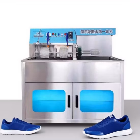 Machine de nettoyage de chaussures en acier inoxydable, Machine de nettoyage de chaussures, baskets commerciales, équipement de blanchisserie