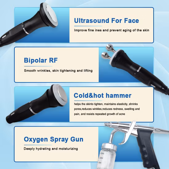 6 en 1 Hydro hydratant nettoyage en profondeur Hydrodermabrasion Accessoires pour le visage équipement de beauté multifonctionnel